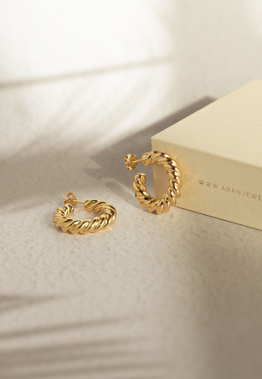 Pendientes de plata EUPHORIA plata chapados en oro