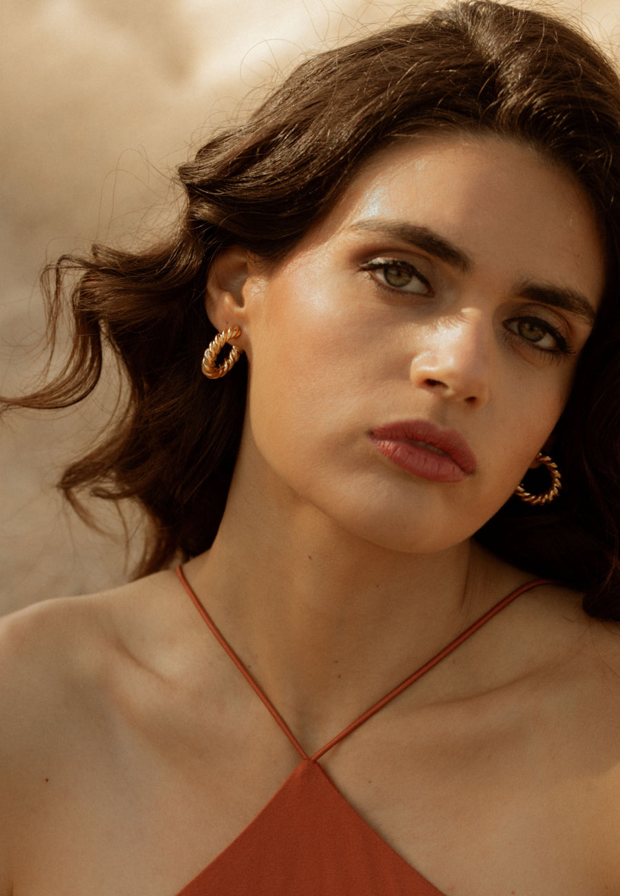 Pendientes EUPHORIA plata chapados en oro