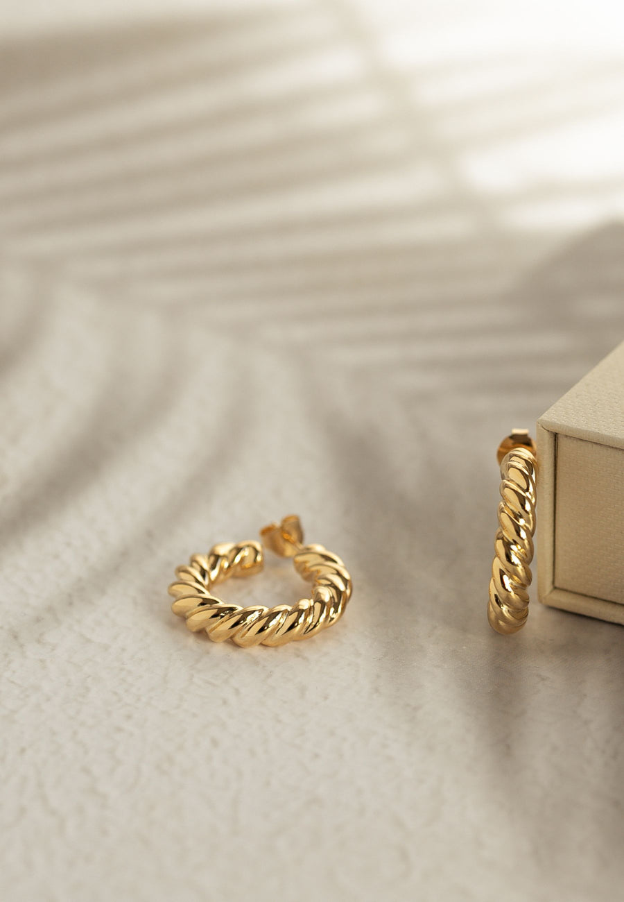 Pendientes de plata EUPHORIA plata chapados en oro