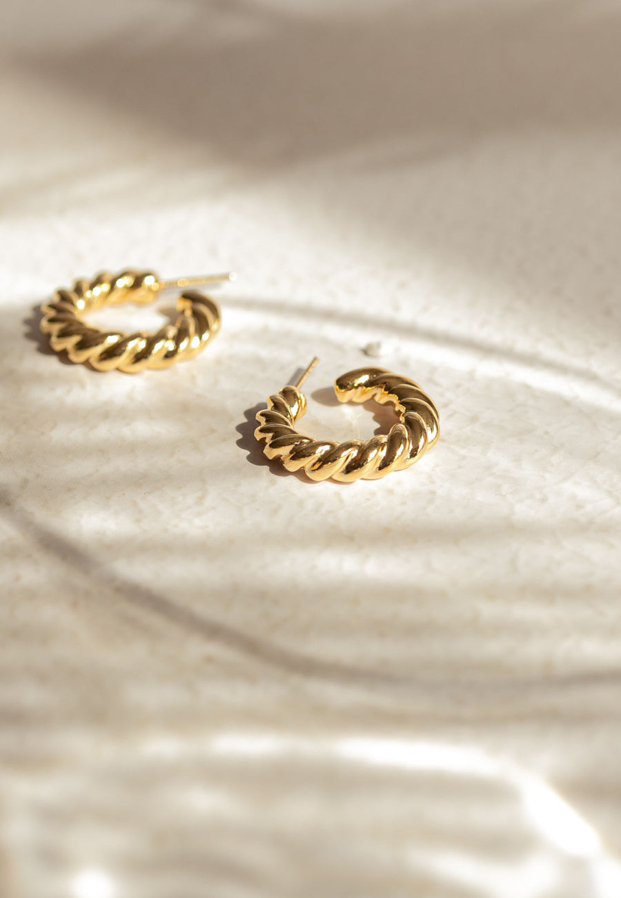 Pendientes de plata EUPHORIA plata chapados en oro