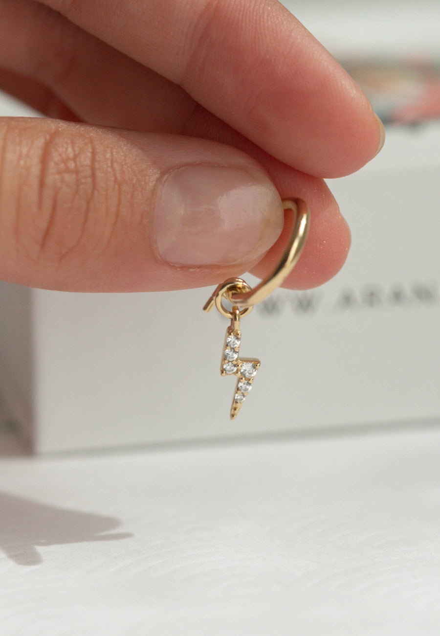 Pendientes de plata CHARMS RAYO oro