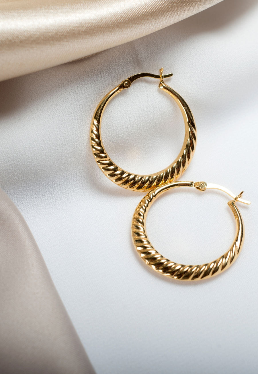 Pendientes de plata BAMBU oro