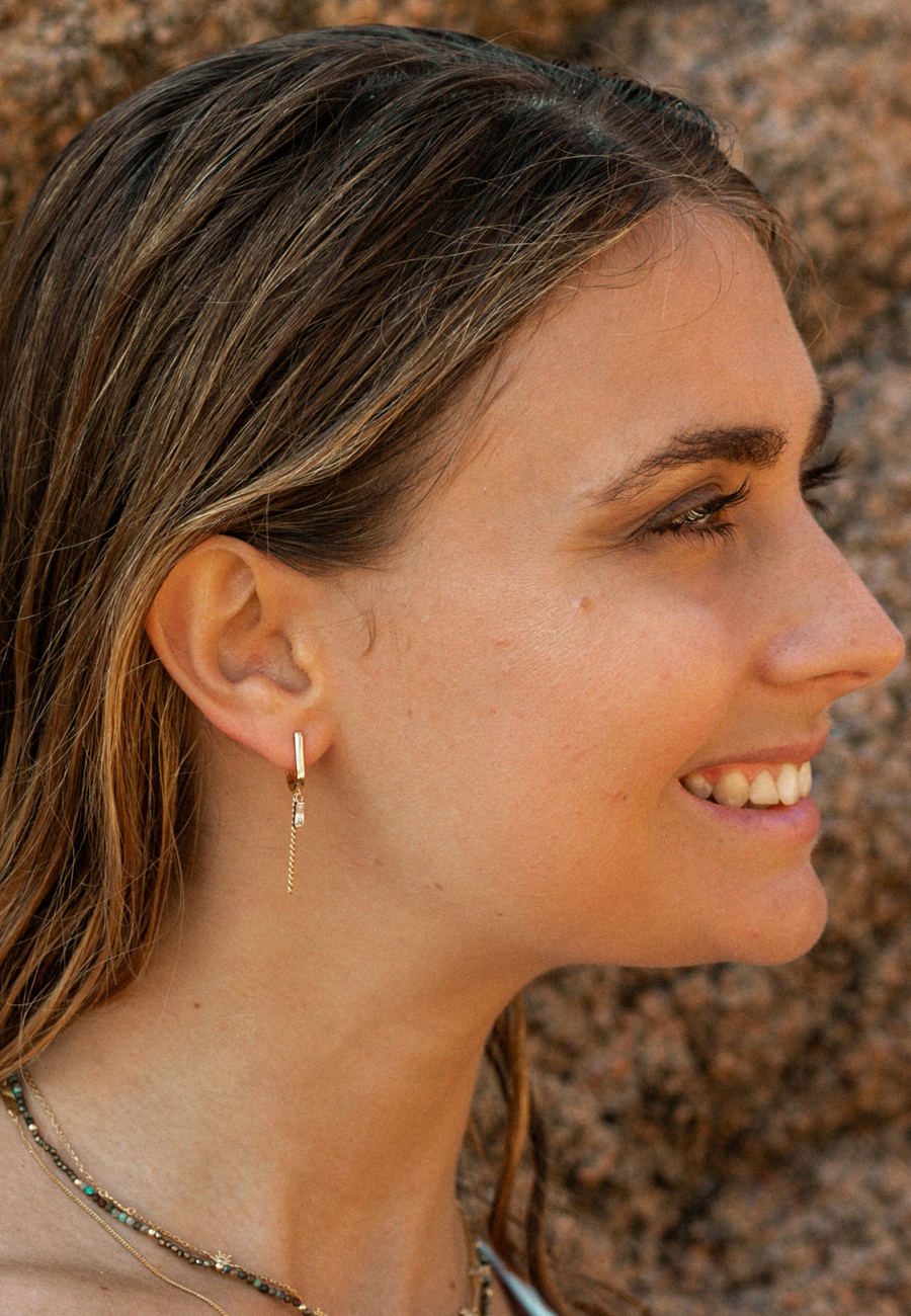 Pendientes FUN en plata de ley y baño oro