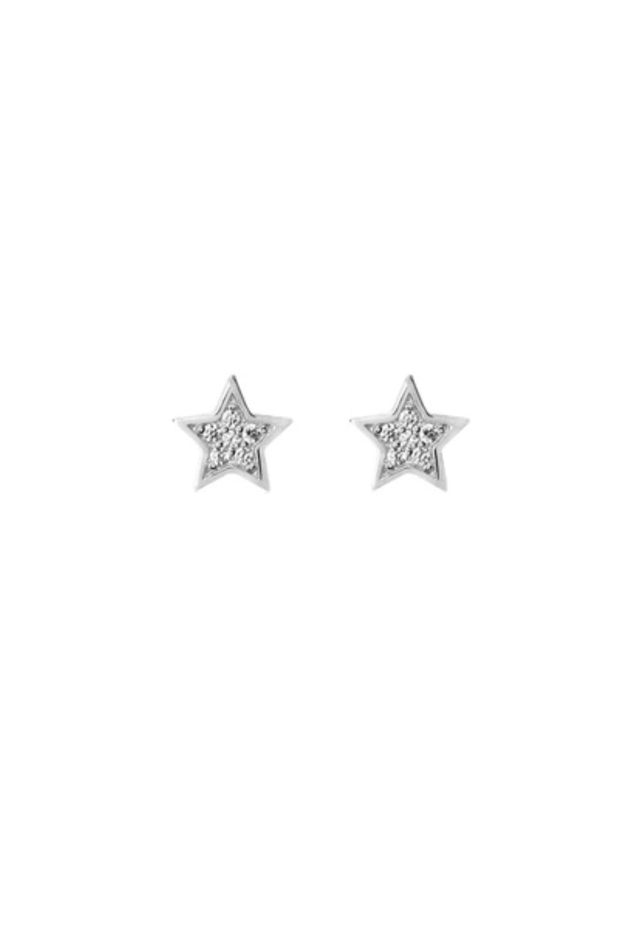 Pendientes STAR CZ plata