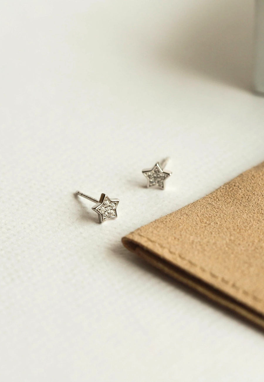 Pendientes STAR CZ plata