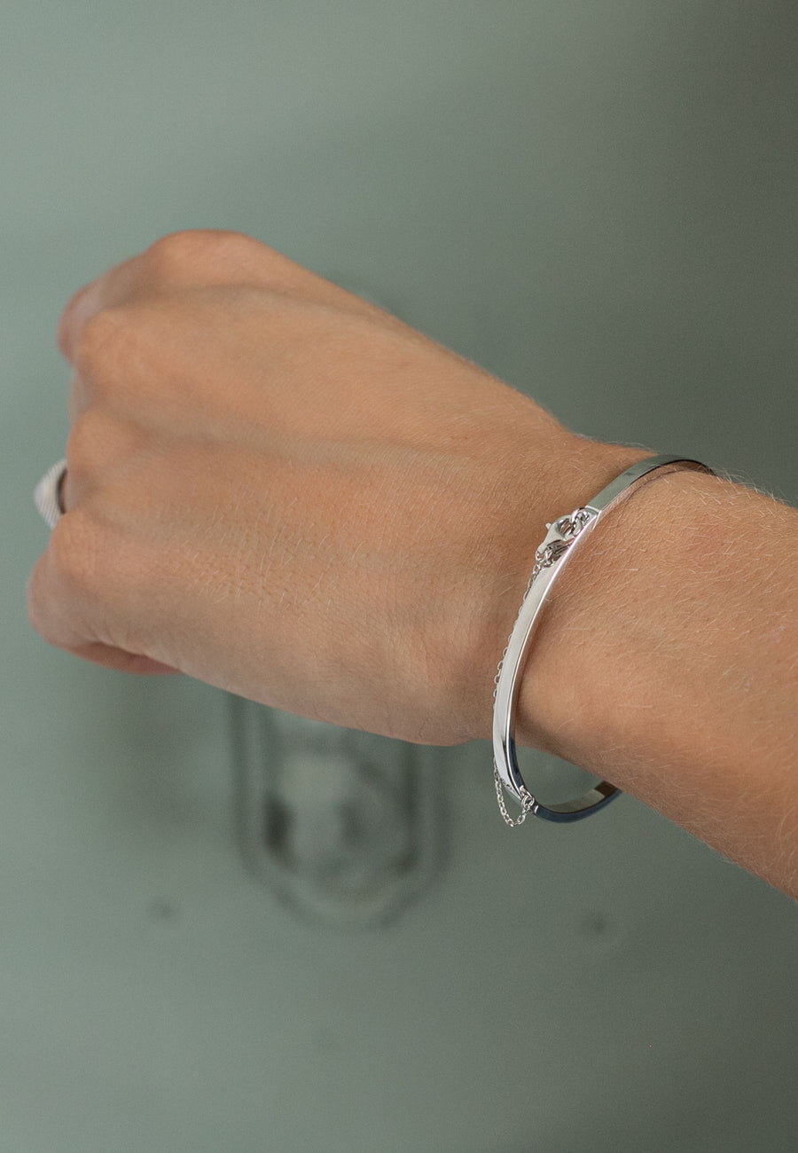Pulsera de plata rígida BRIDGE