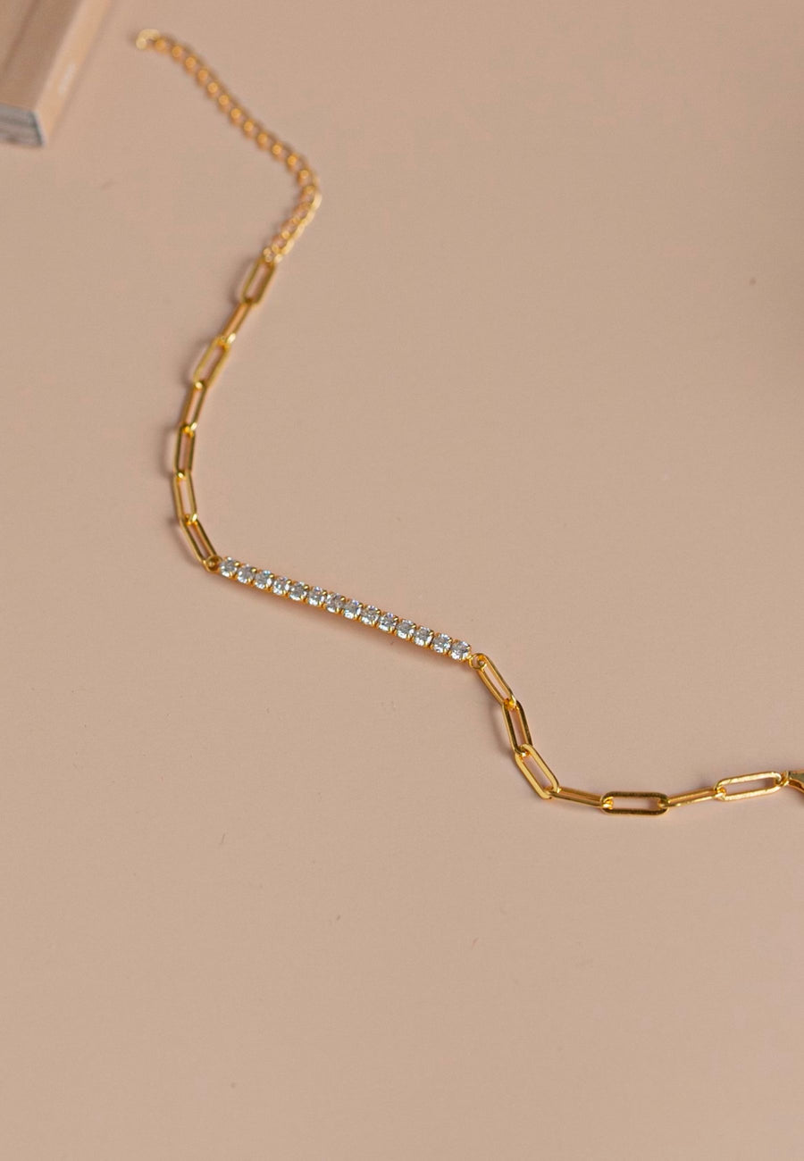 Pulsera de plata Heras CZ oro