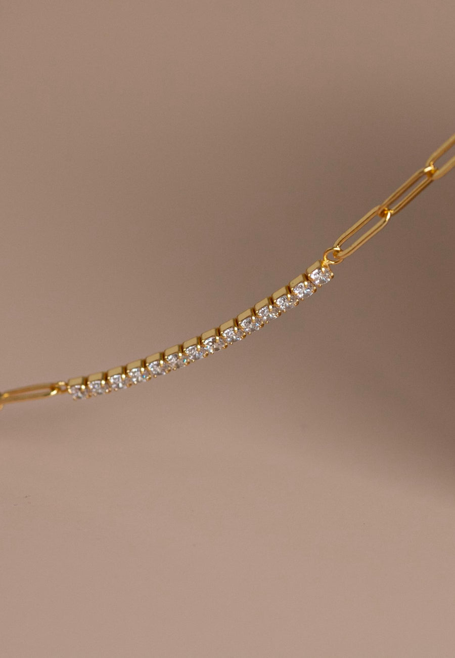 Pulsera de plata Heras CZ oro