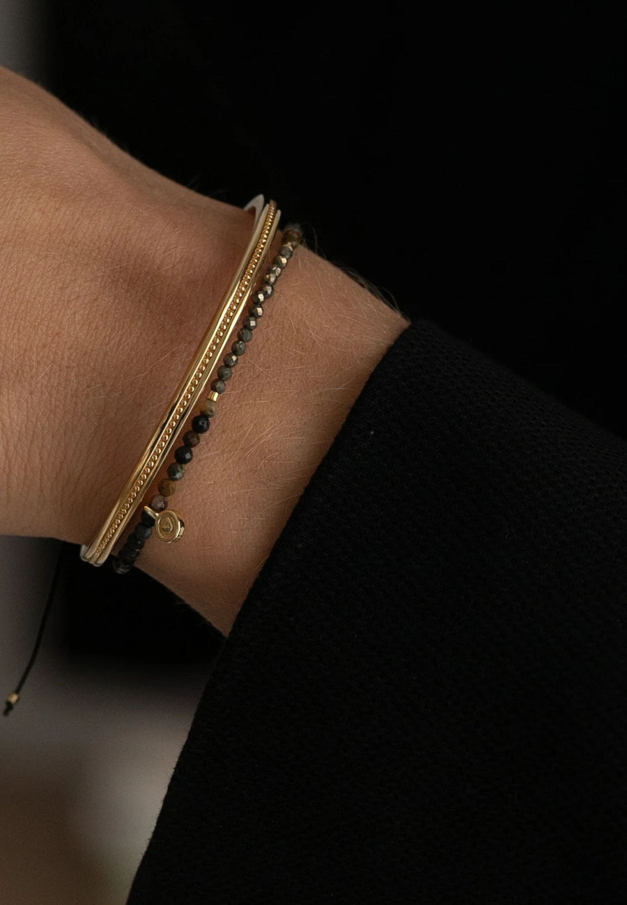 Pulsera cuentas PIRITA oro