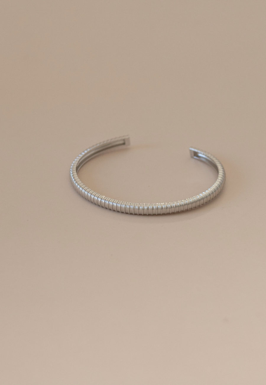 Pulsera esclava BOTANICA de plata de ley