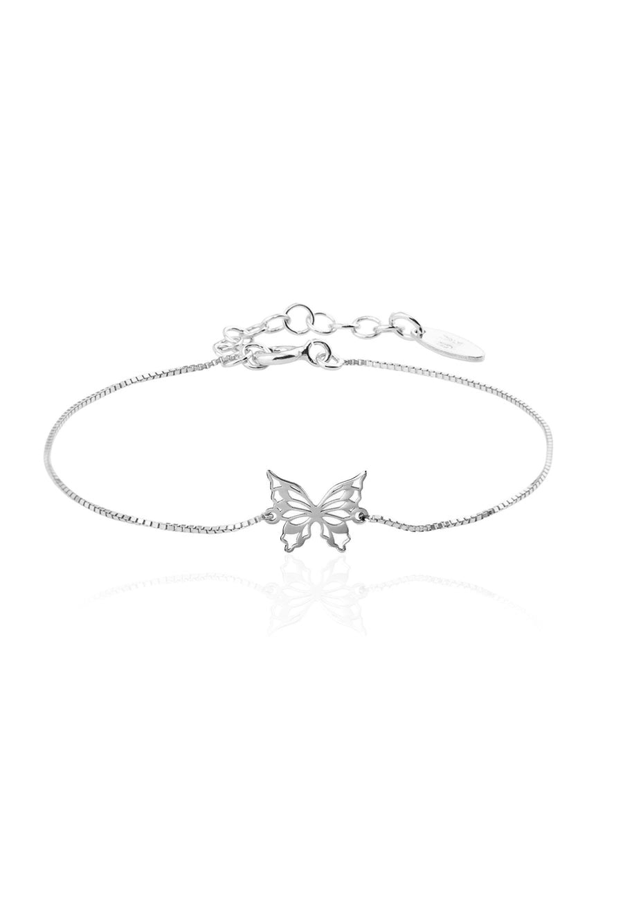 Pulsera MARIPOSA CALADA plata de ley