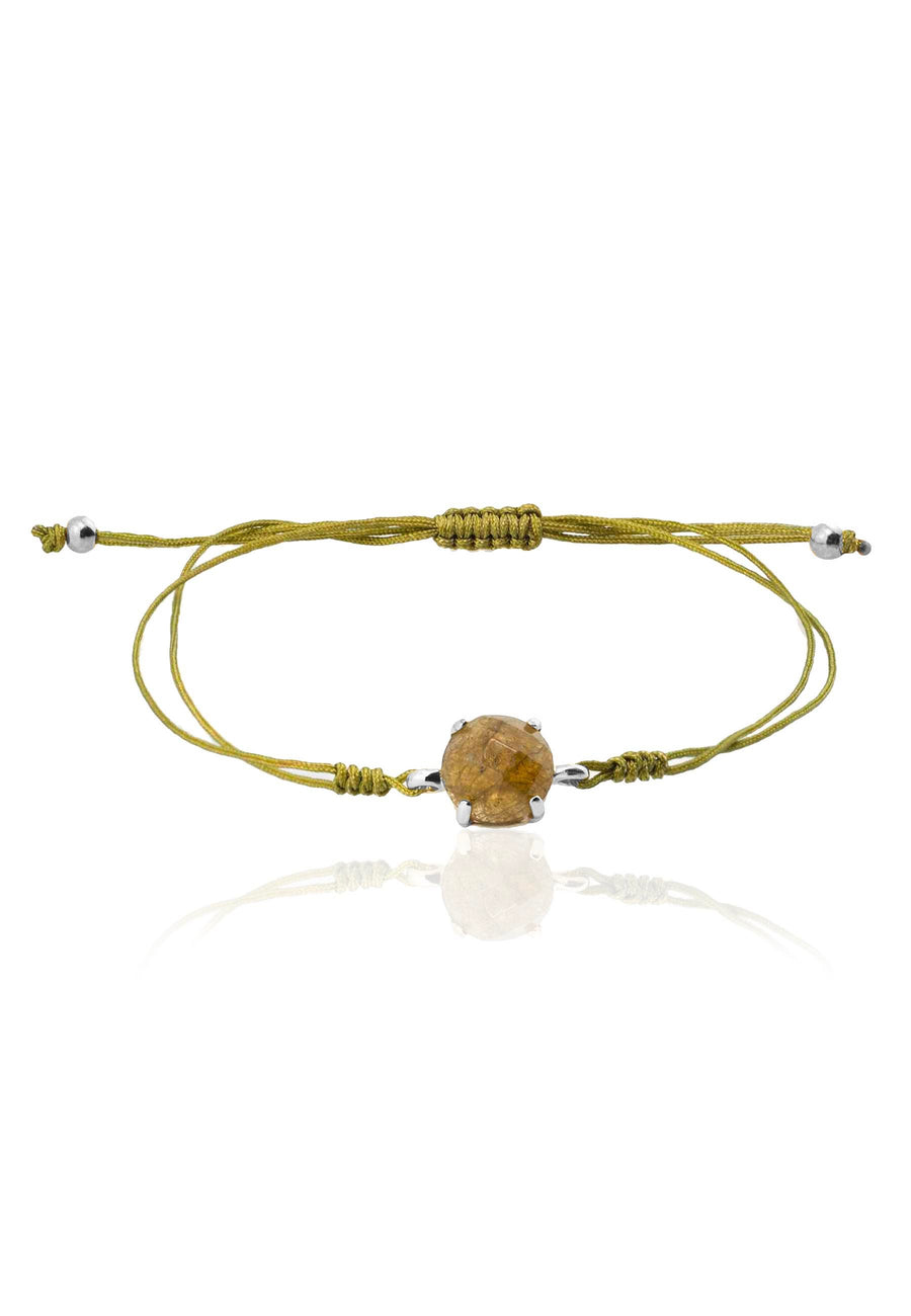 Pulsera PIEZA LABRADORITA plata