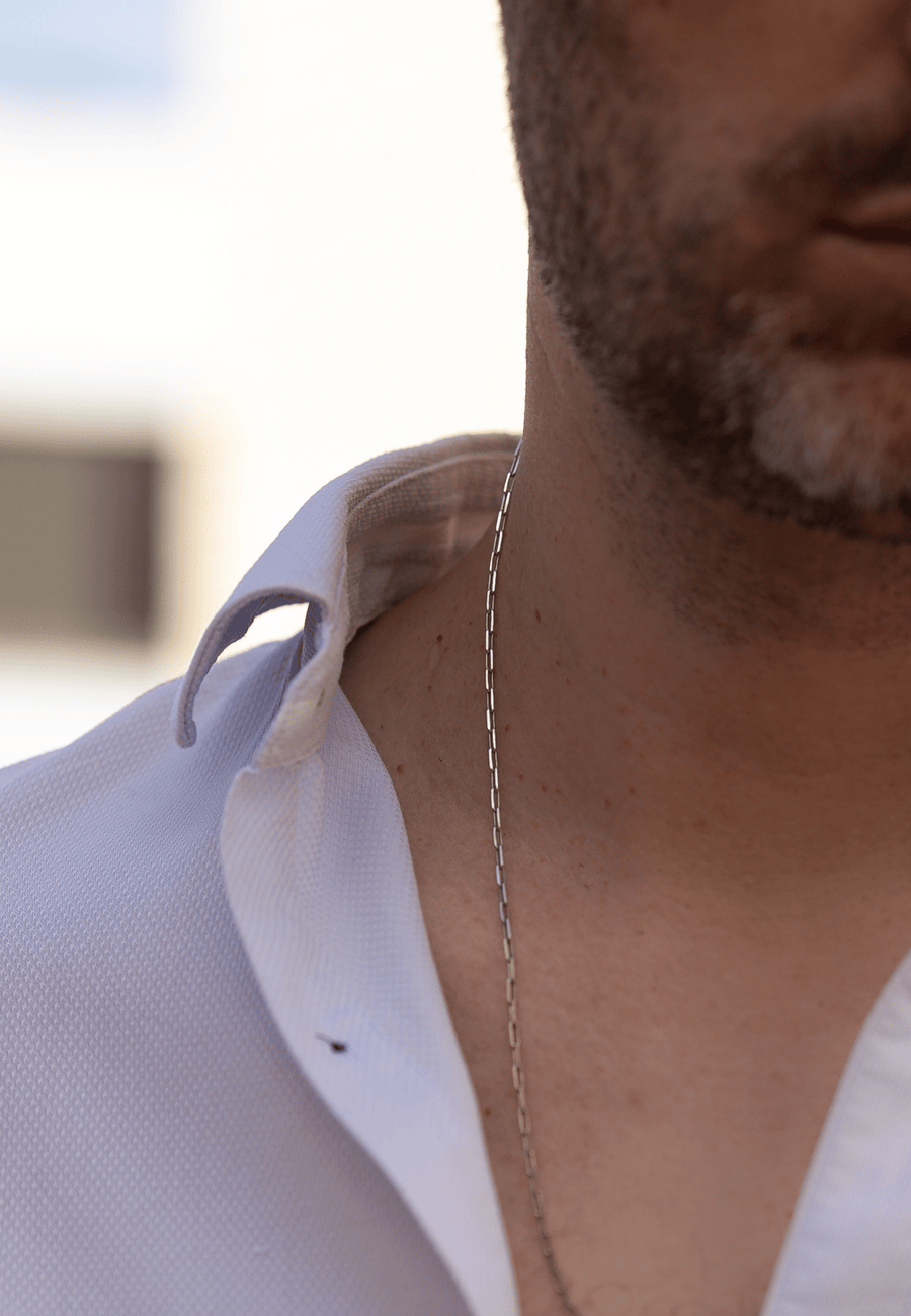 Collar de plata para hombre THIN