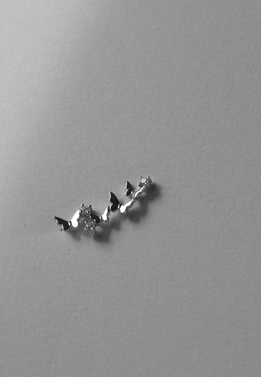 Pendientes de plata TREPADORES MARIPOSA plata