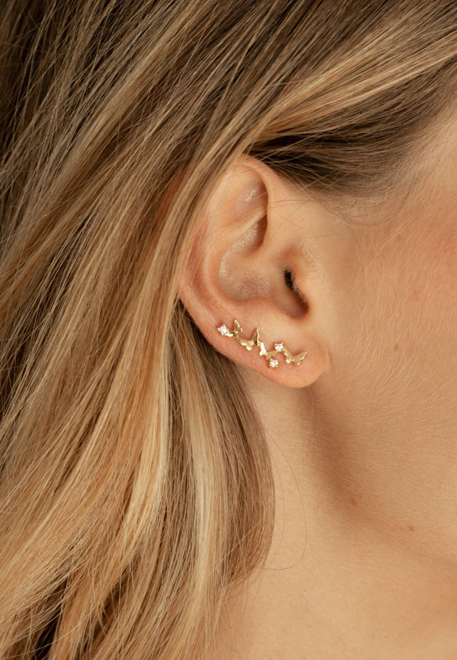 Pendientes de plata TREPADORES MARIPOSA plata