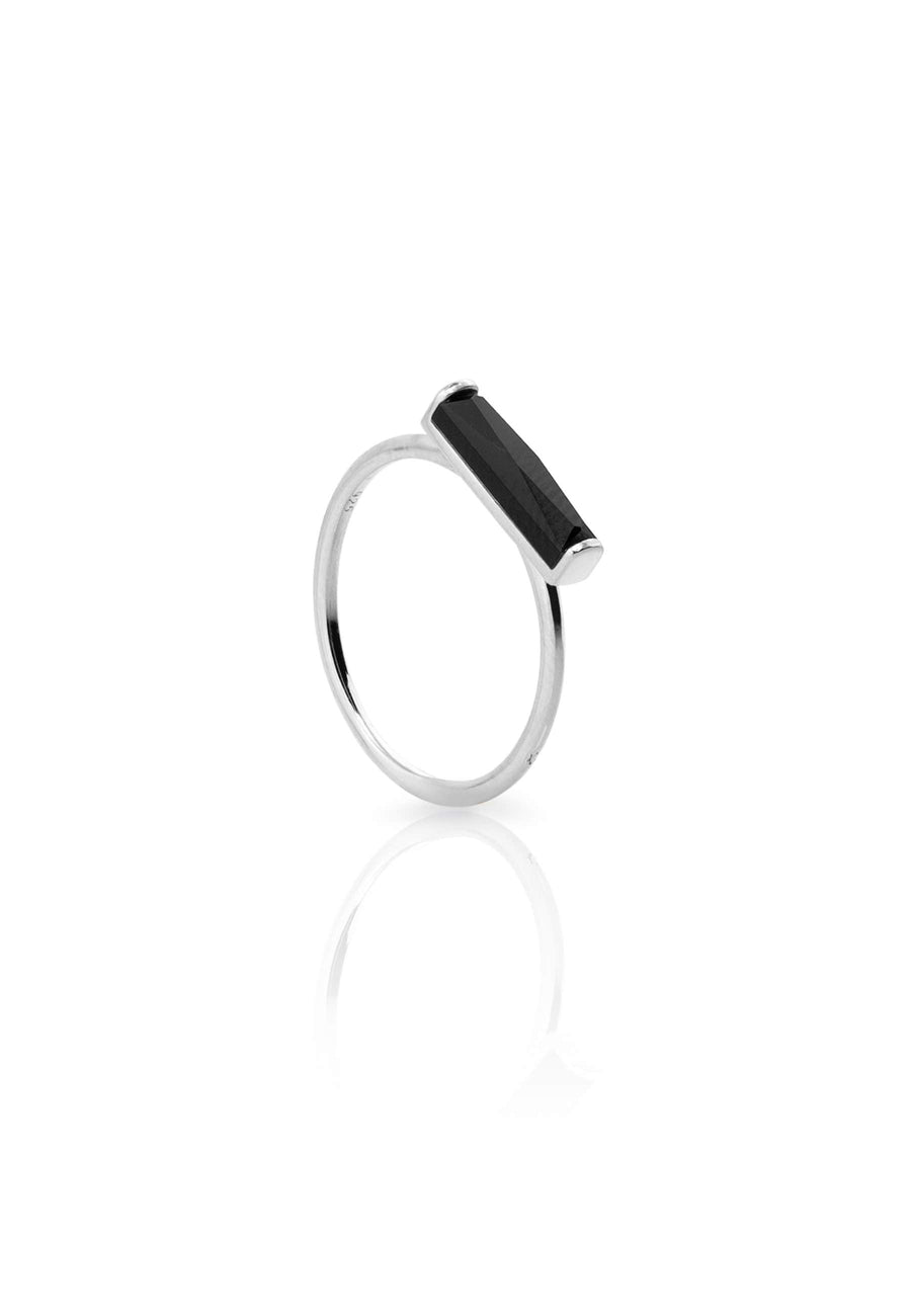 Anillo BLACK TOURMALINE plata