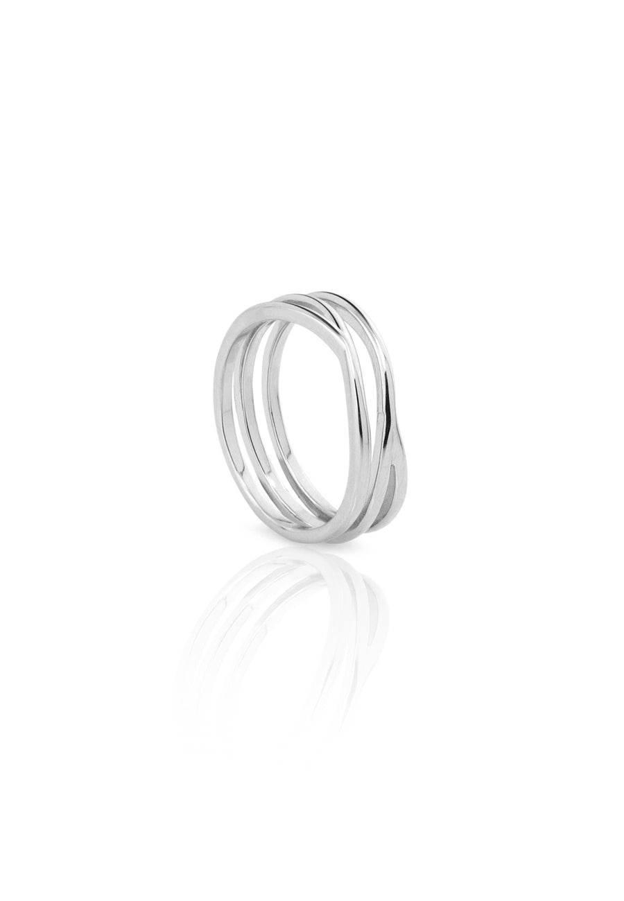 Anillo multiple STRAND en plata de ley