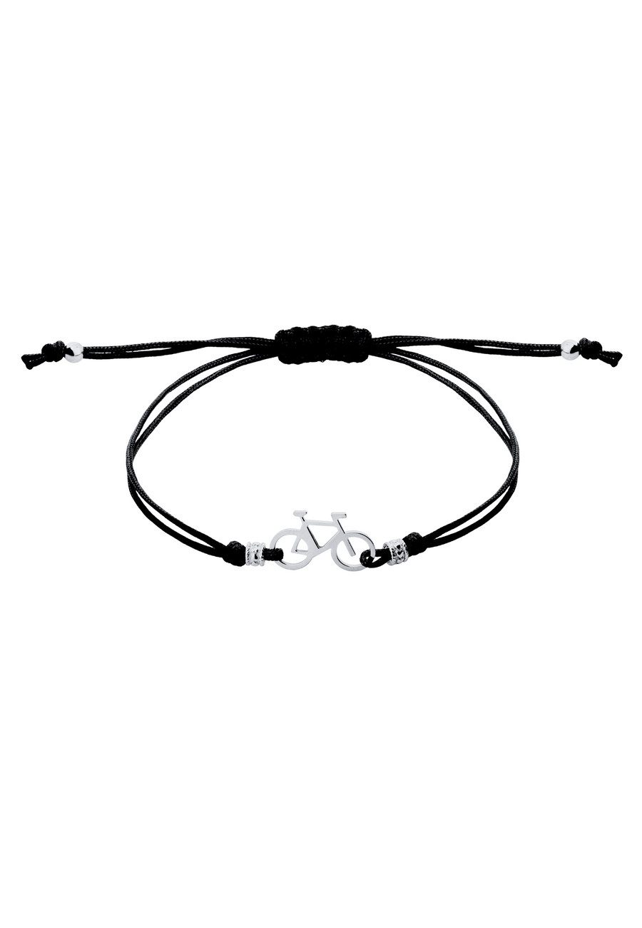 Pulsera BLACK BIKE con cordón de macramé negro
