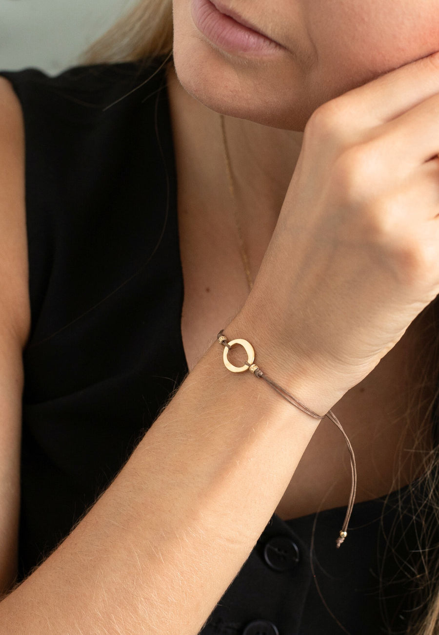 Pulsera CIRCULO en plata de ley y baño oro