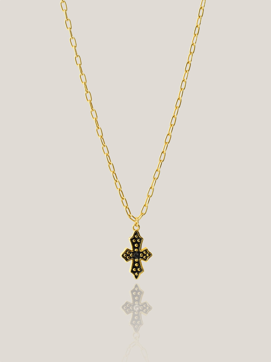 Collar BLACK CROSS oro