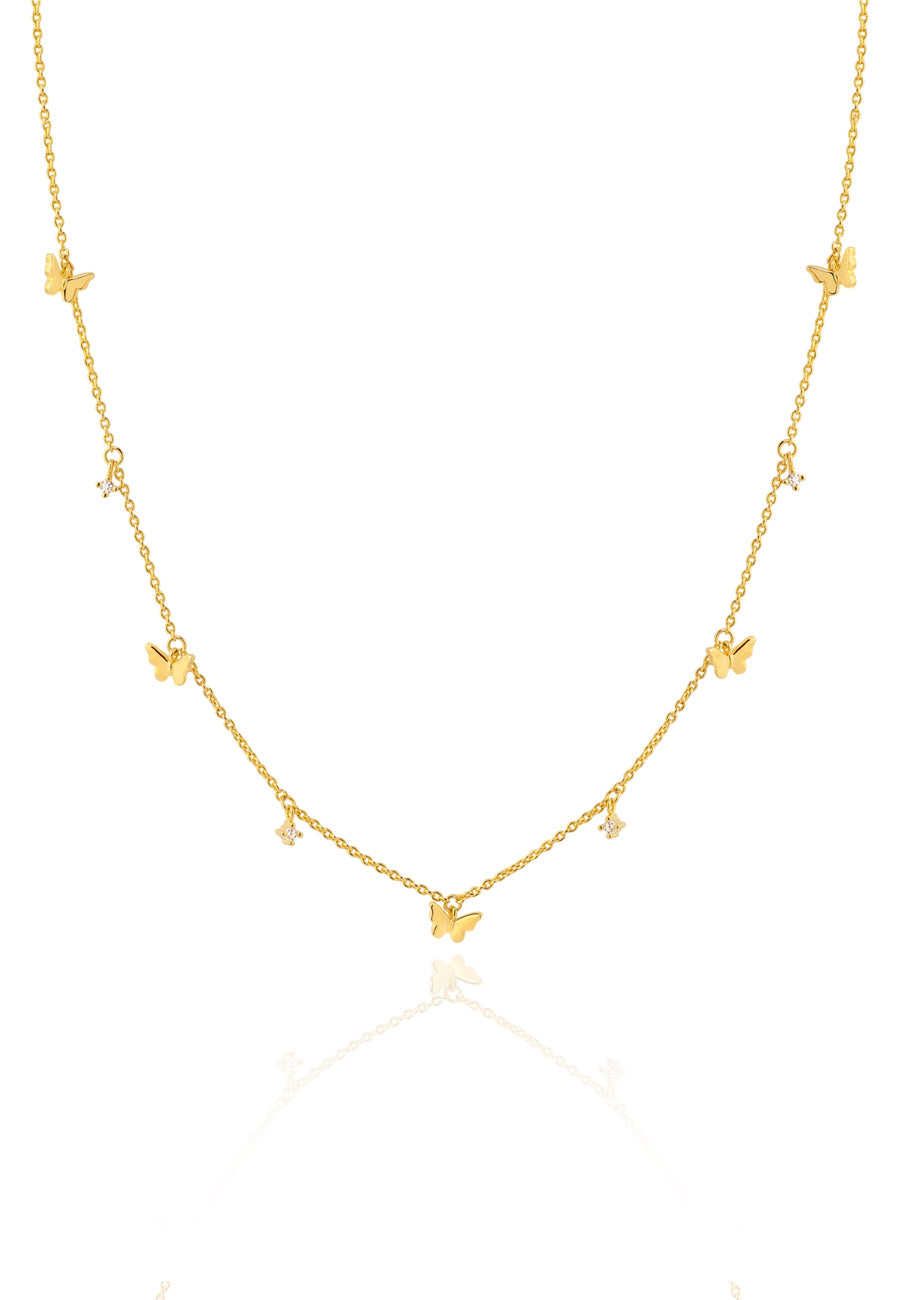 Collar CINCO MARIPOSAS oro