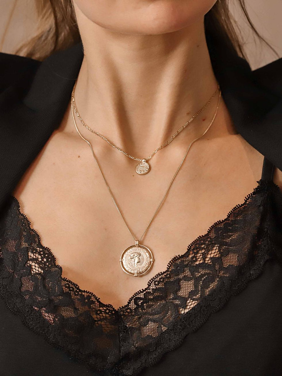 Collar doble LAYER BOOT oro