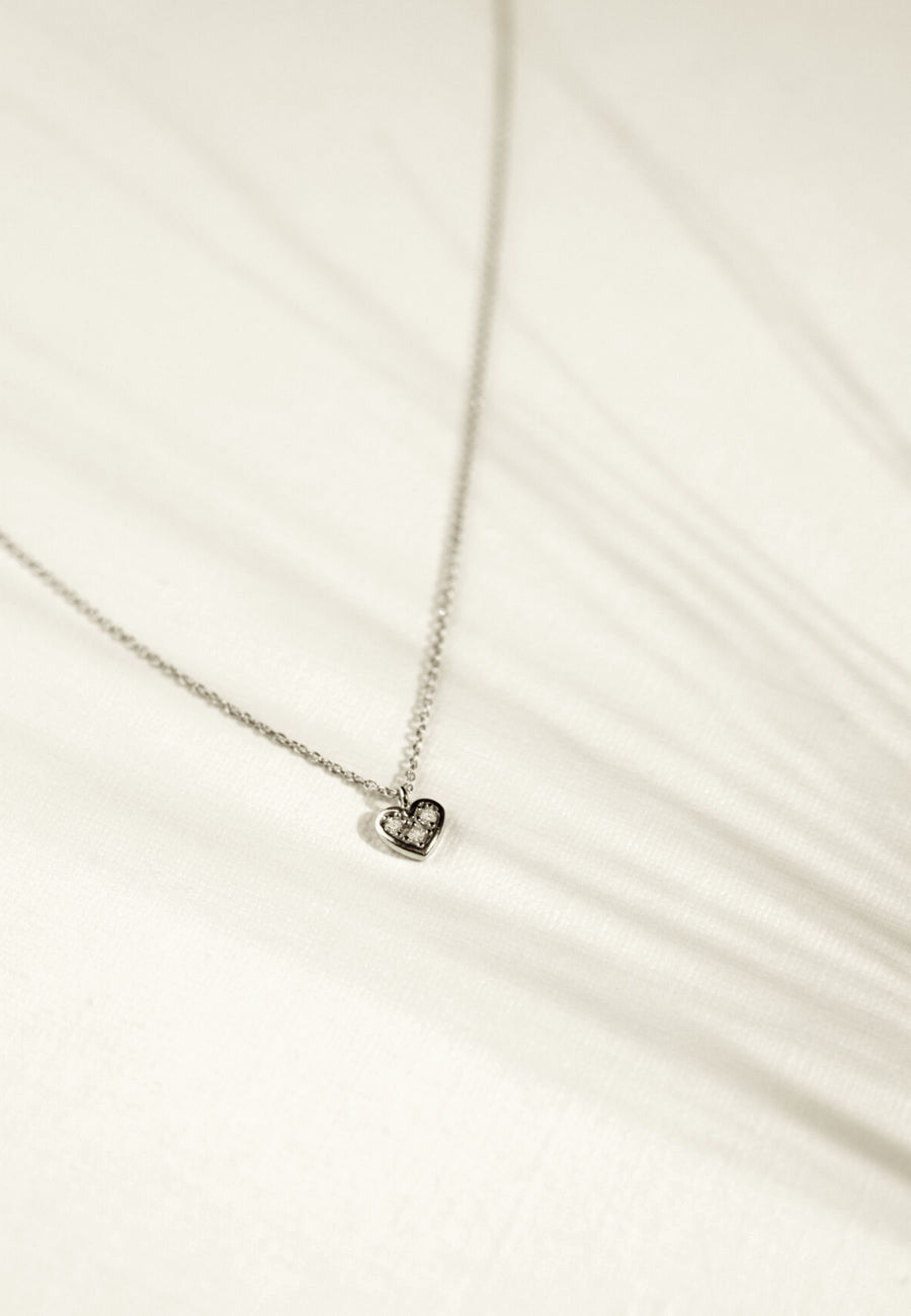 Collar CORAZON 3 circonitas plata de ley