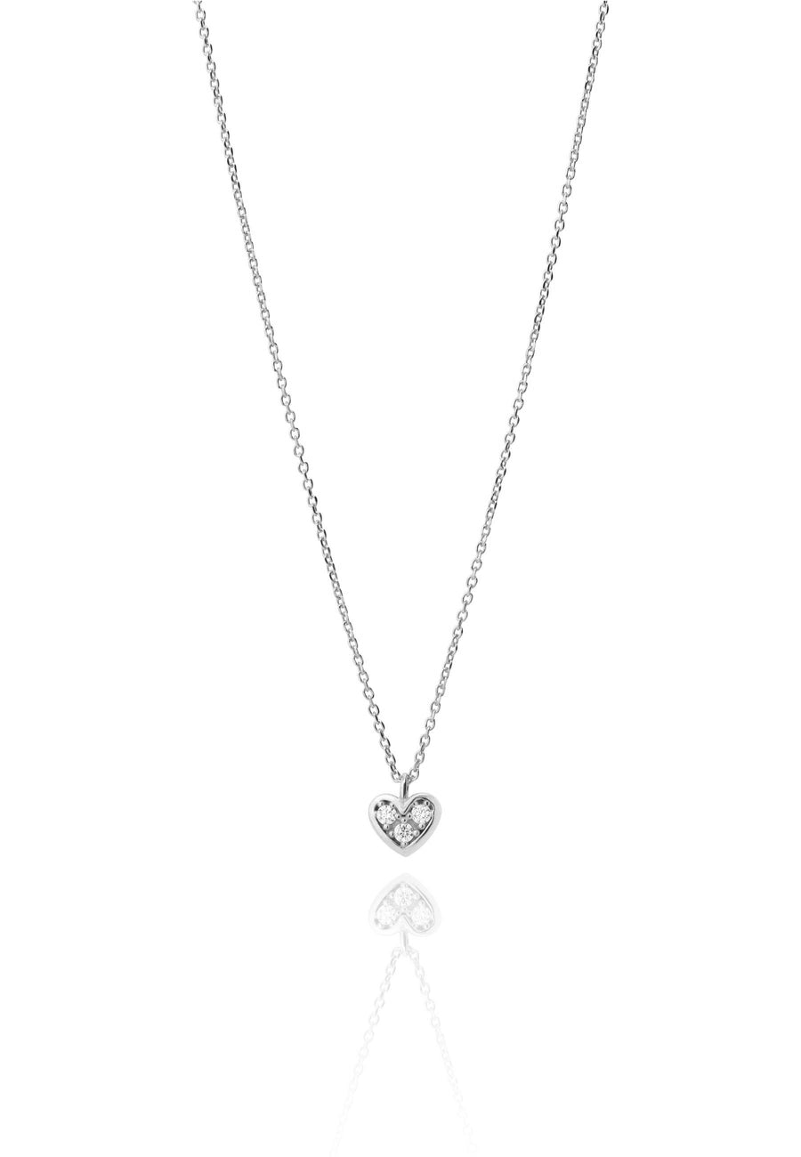 Collar CORAZON 3 circonitas plata de ley