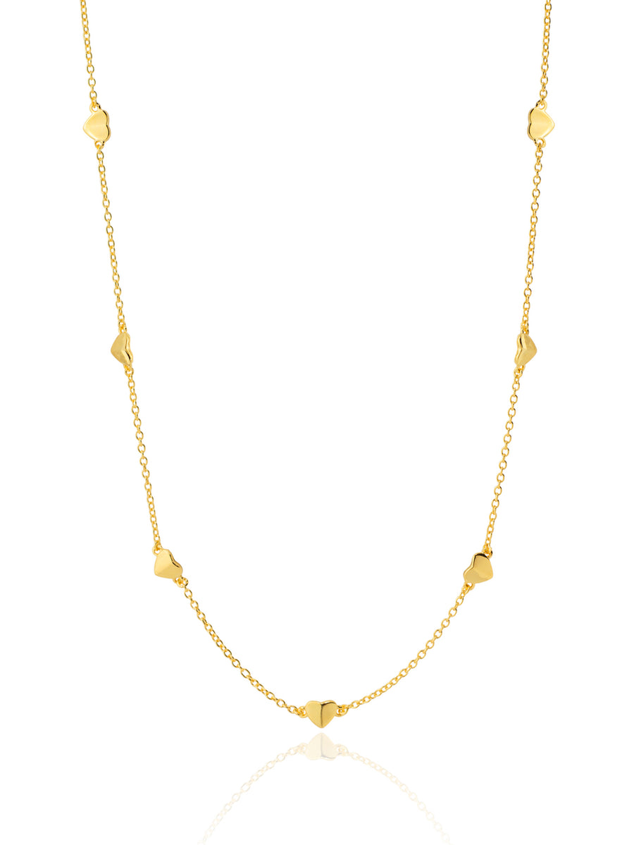 Collar CORAZONES oro