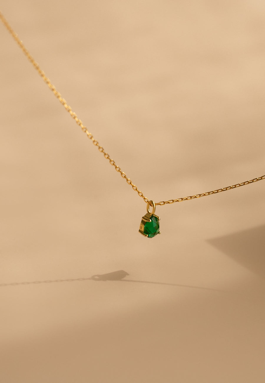 Collar GOTAS DE VERANO VERDE oro