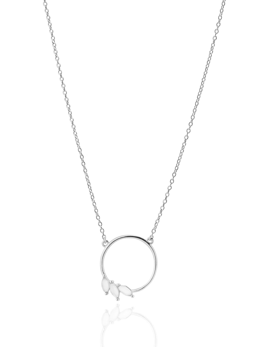 Collar plata de ley ICE SLV. Círculo zirconítas.