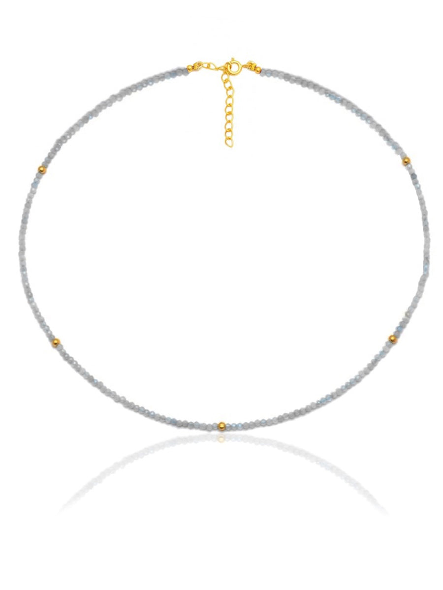 Collar LABRADORITA oro