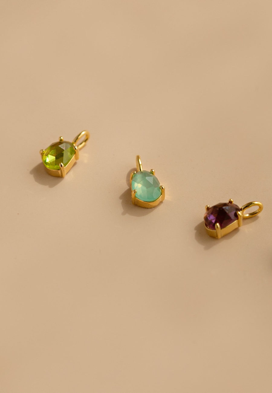 Collar GOTAS DE VERANO plata baño oro AZUL CALCEDONIA