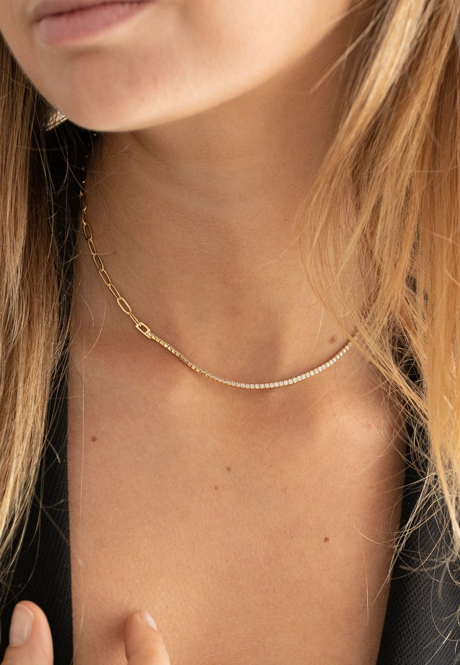 Collar de plata TENNIS con circonitas plata de ley