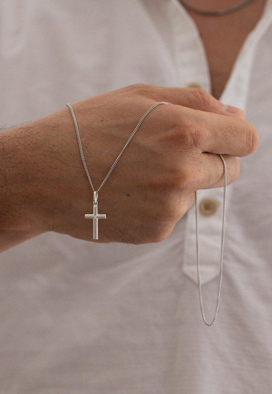 Collar CRUZ MAN plata