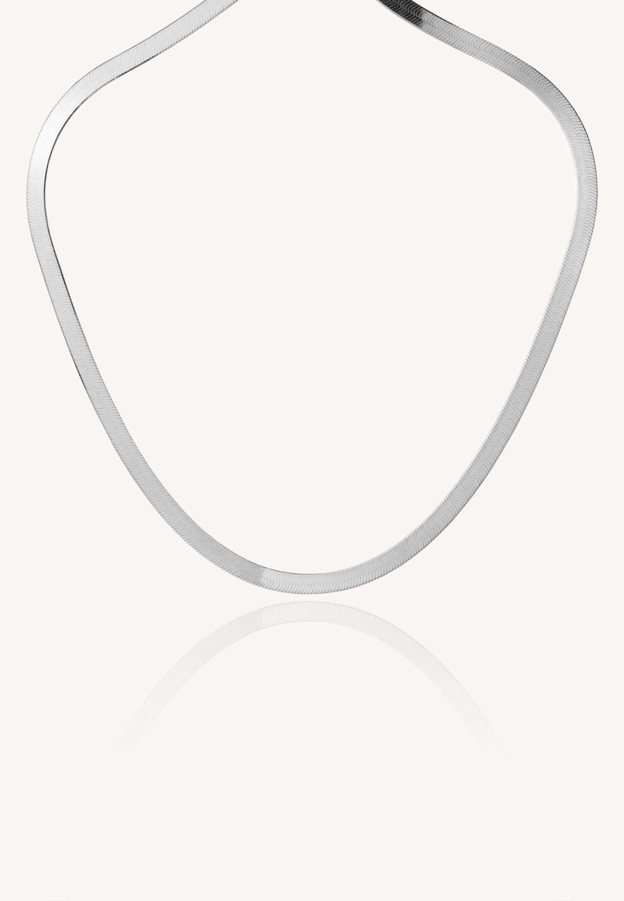 Collar THICK SNAKE plata