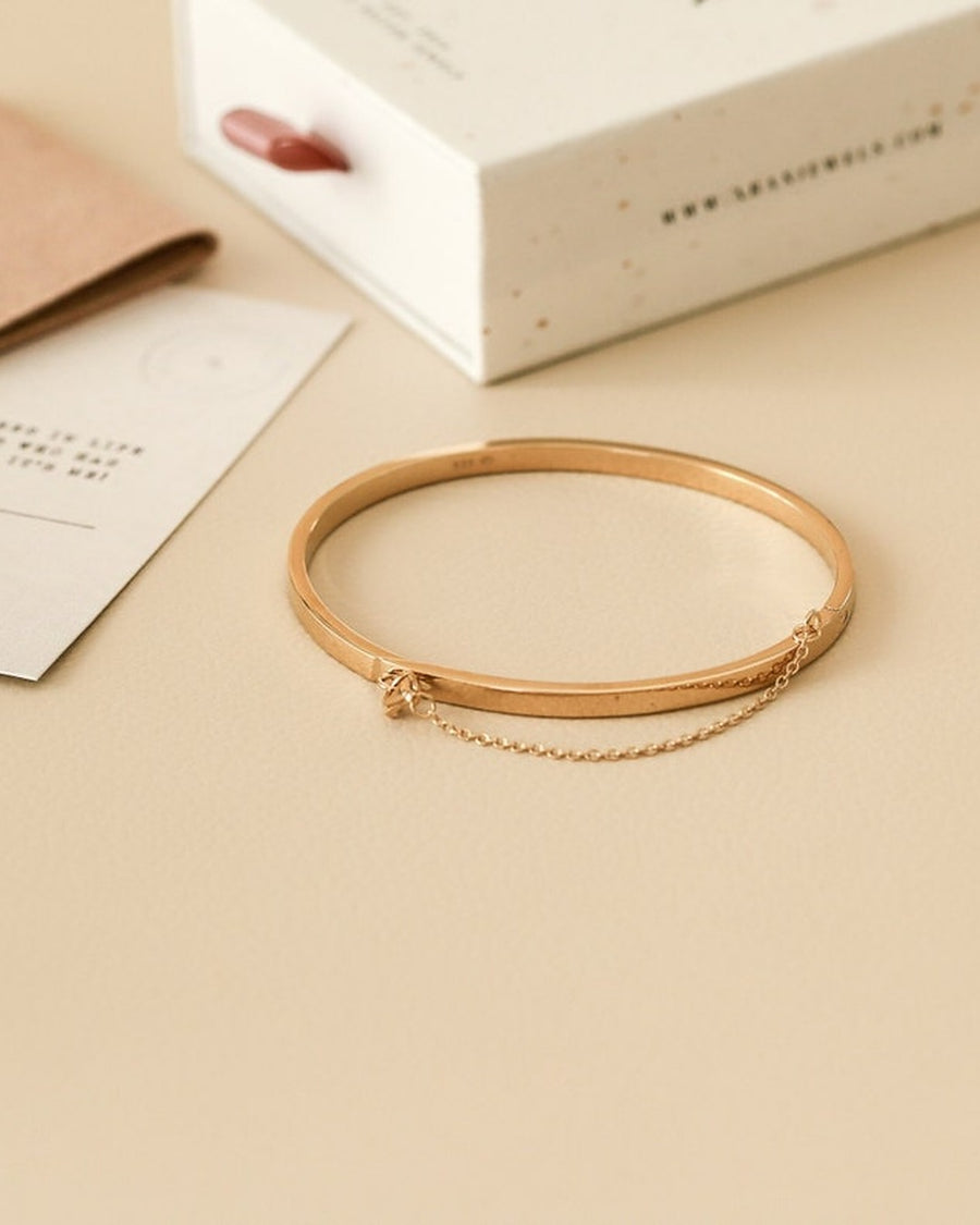 Pulsera de plata rígida BRIDGE