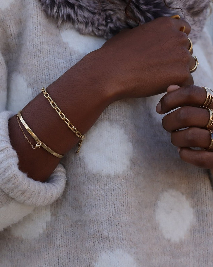 Pulsera de plata rígida BRIDGE