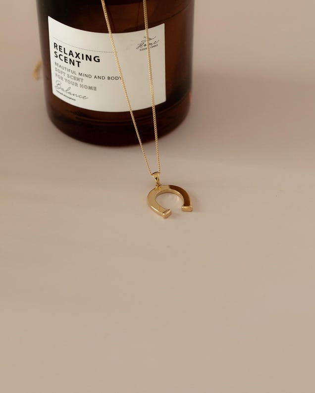 Collar de plata HORSESHOE MAN oro