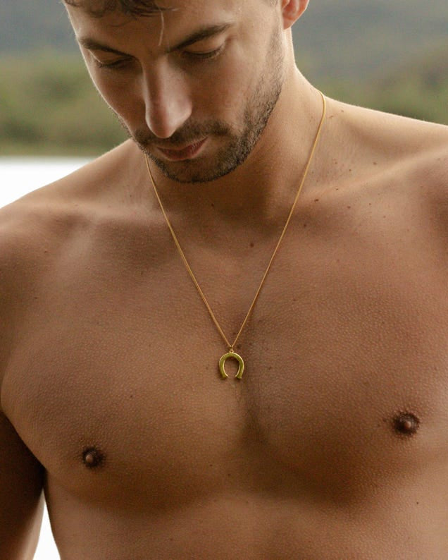 Collar de plata HORSESHOE MAN oro
