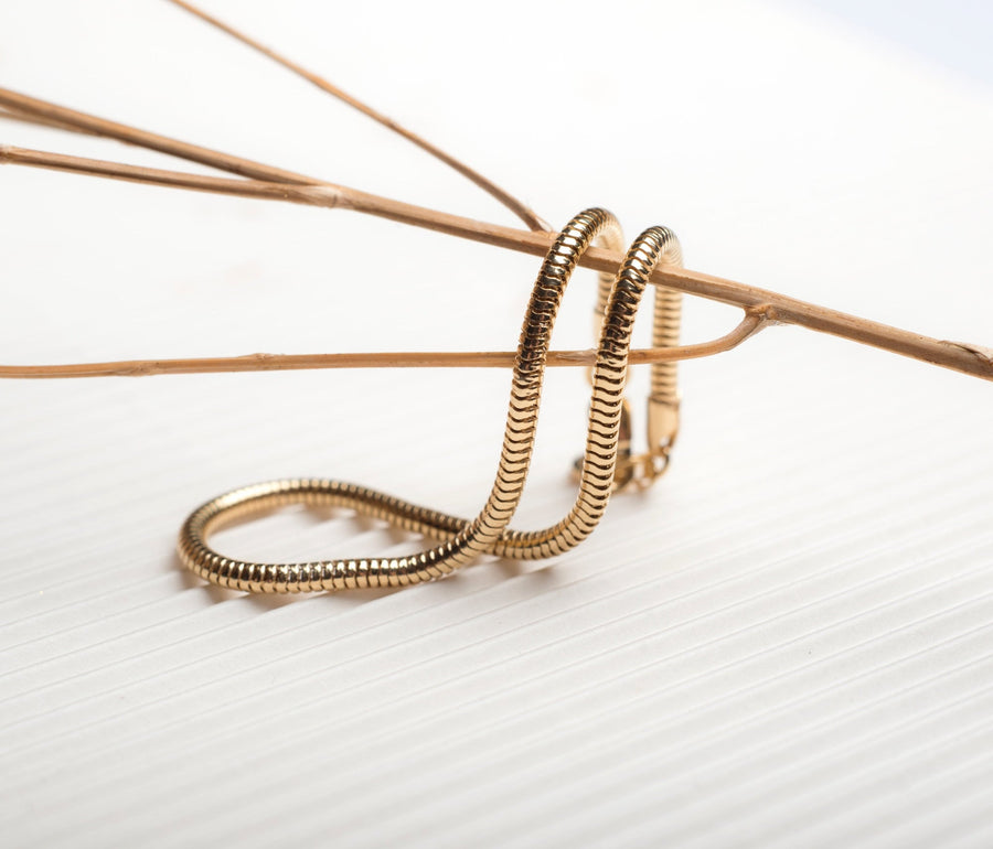 Pulsera de cadena redonda para hombre MAMBA en plata de Ley