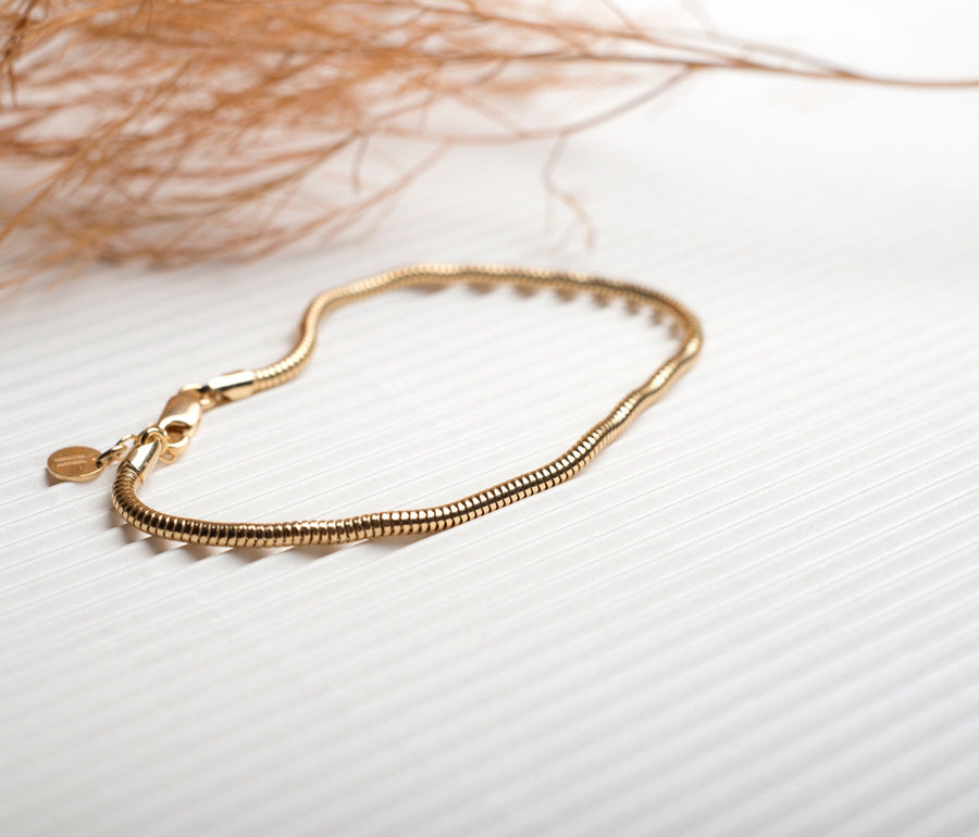 Pulsera de cadena redonda para hombre MAMBA en plata de Ley