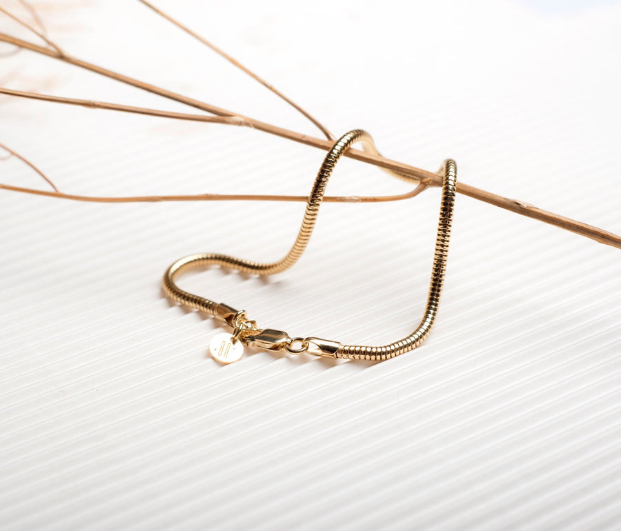 Pulsera de cadena redonda para hombre MAMBA en plata de Ley