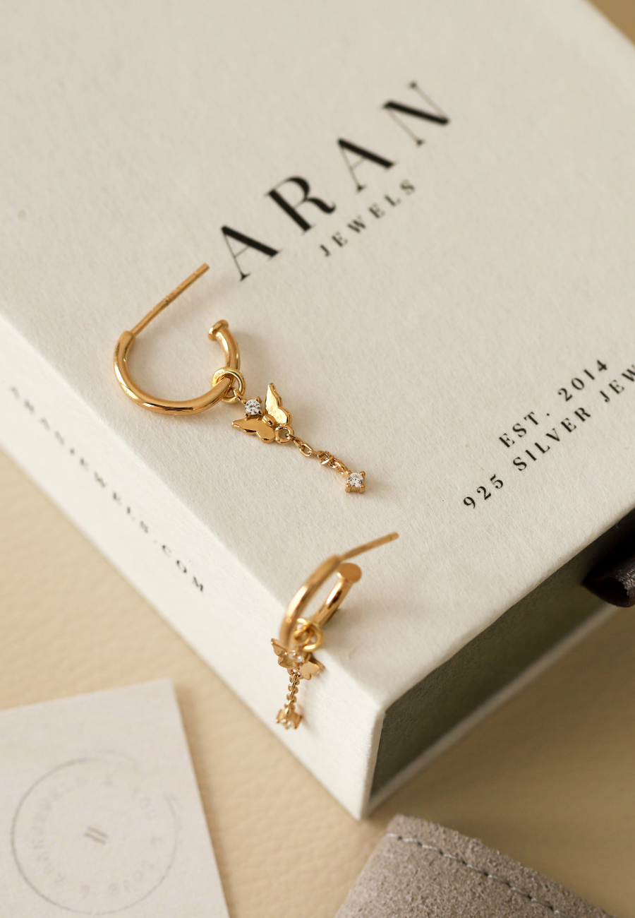 Pendientes CHARMS MARIPOSA oro