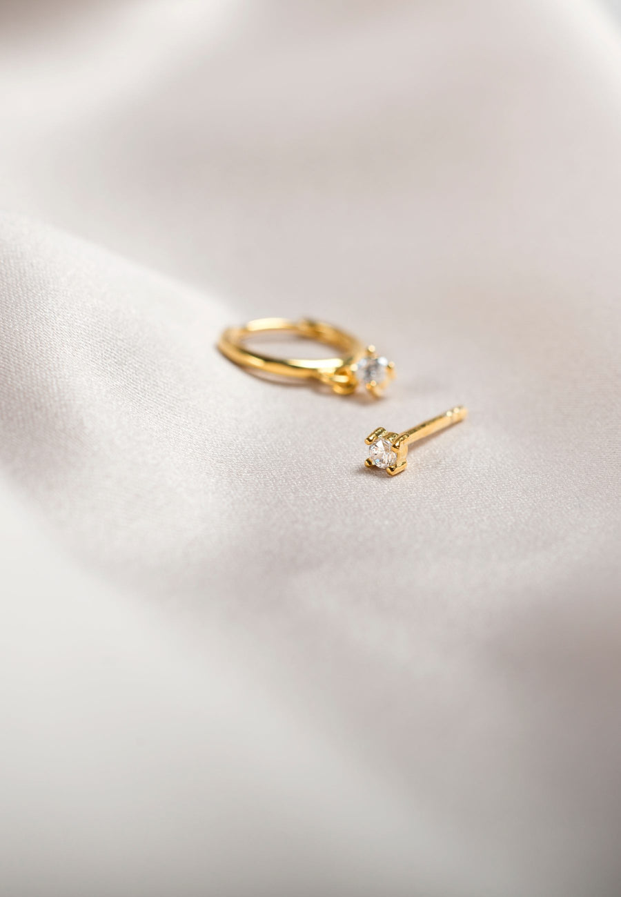 Pendientes de plata DIAMOND oro