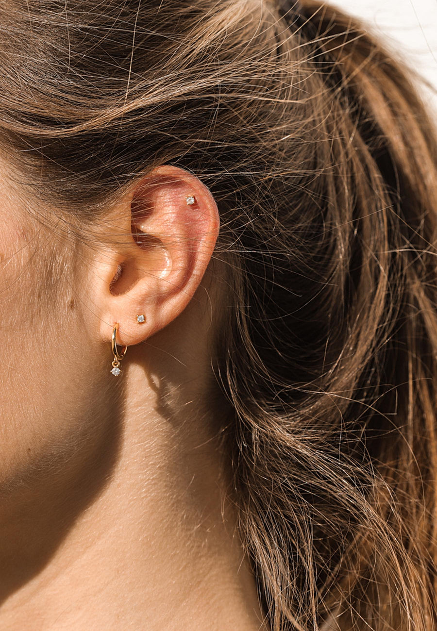 Pendientes de plata DIAMOND oro