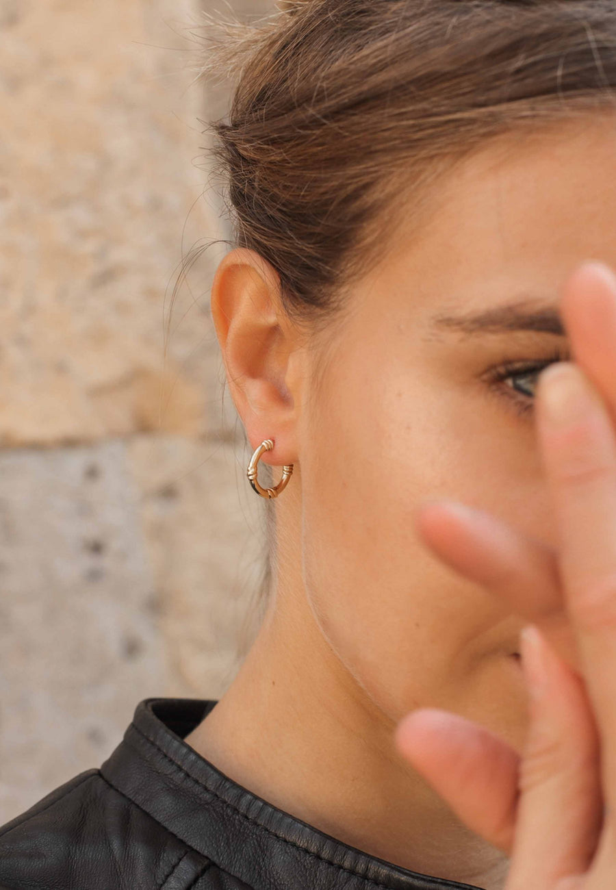 Pendientes de plata KNOTS oro