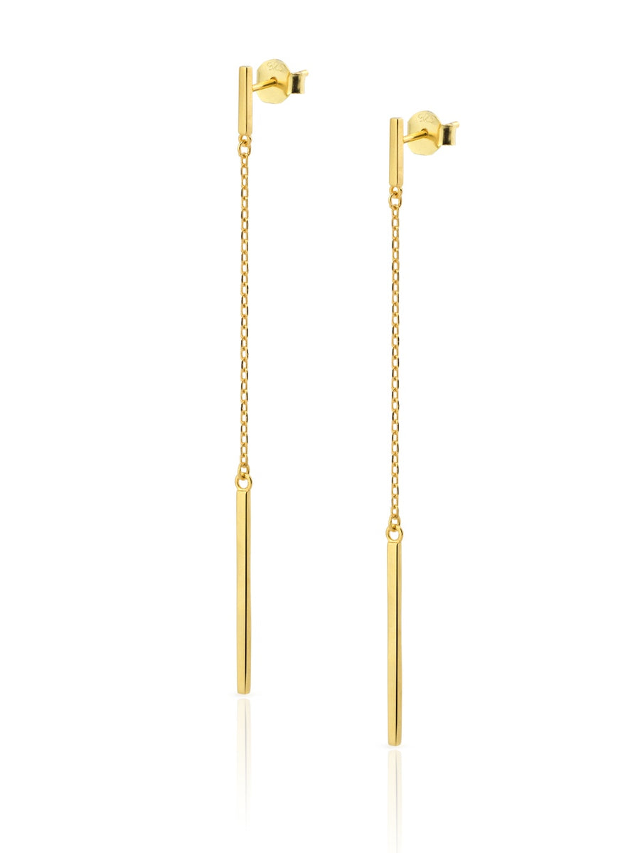 Pendientes LINE CHAIN oro