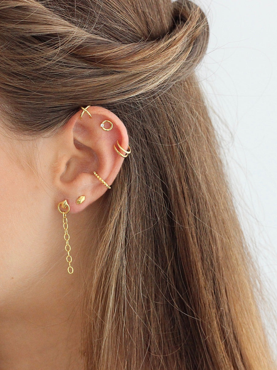 Pendientes de plata OH oro