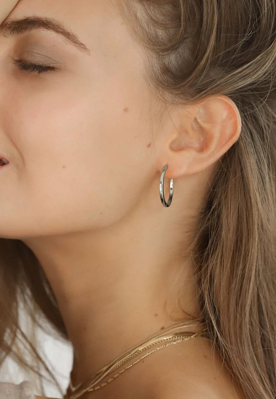 Pendientes PURE SLV. Aros plata de ley.